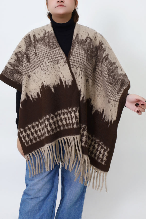 Women Coffee Cap Shawl