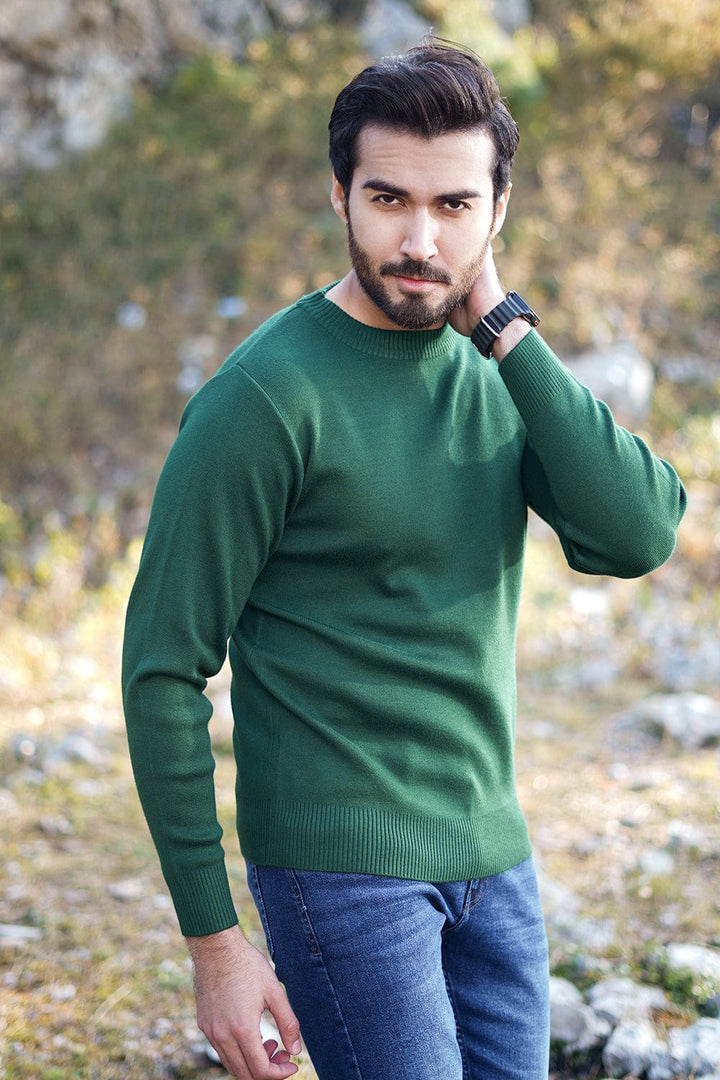 Bold Street Store -  Green Plain Sweater