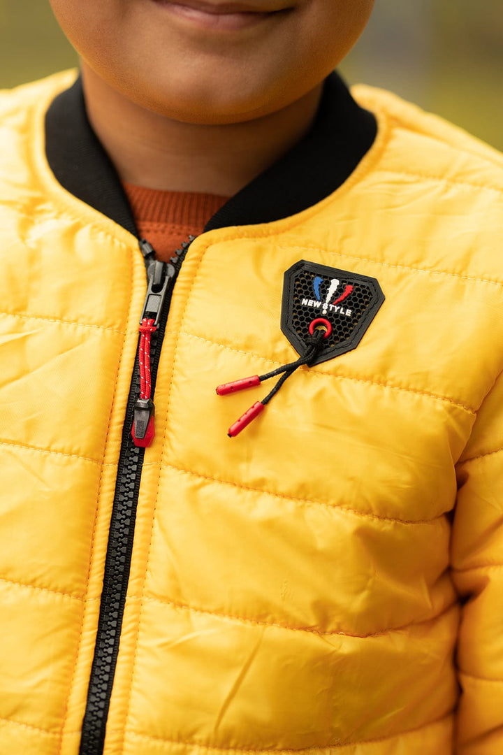 Bold Street Store -  Yellow Puffer Jacket with Black Rib