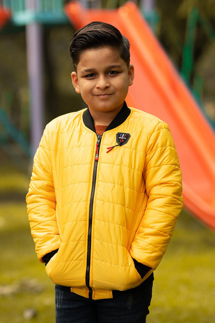 Bold Street Store -  Yellow Puffer Jacket with Black Rib