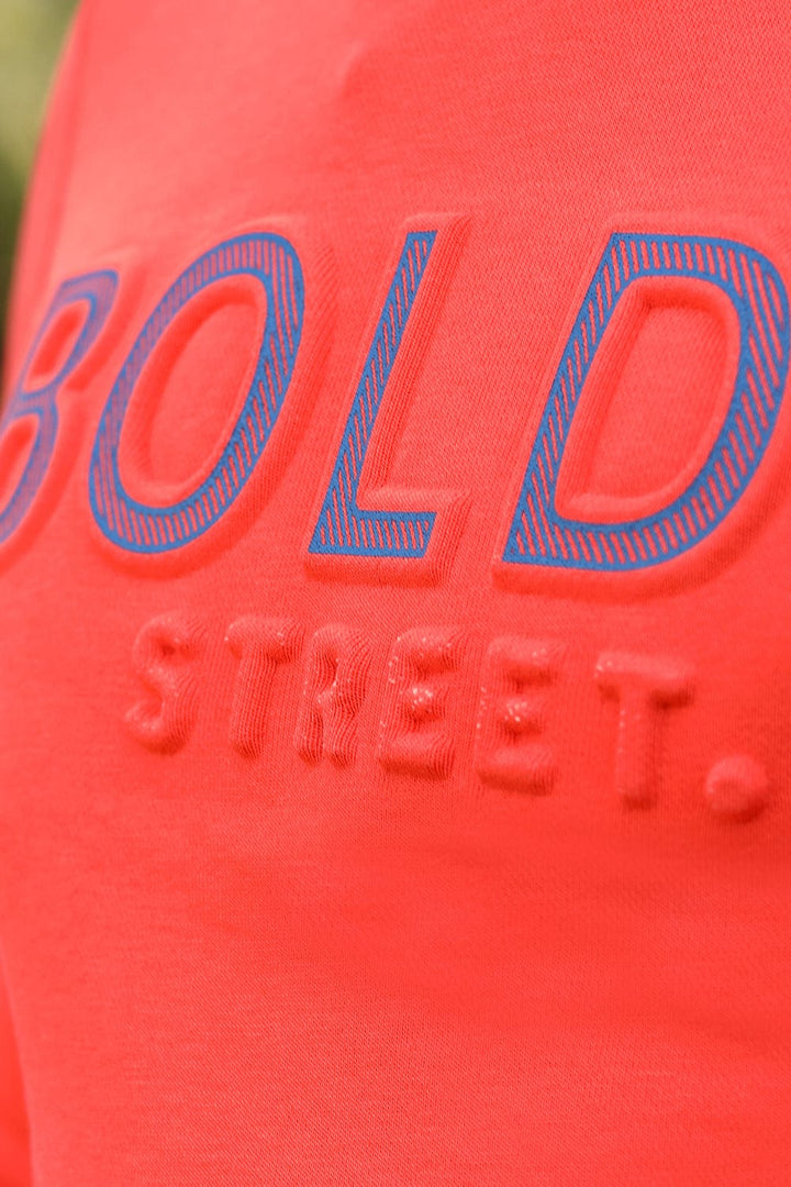 Bold Street Store -  Orange Sweat Shirt with Embossed Bold Street Logo