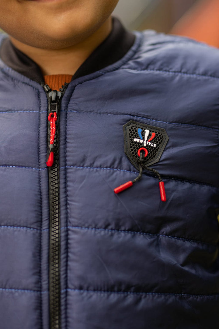 Bold Street Store -  Royal Blue Puffer Jacket with Black Rib