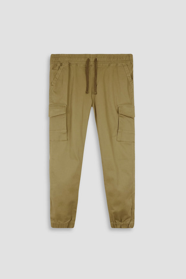 Men Khaki Cargo Cotton Trouser with Six Pocket