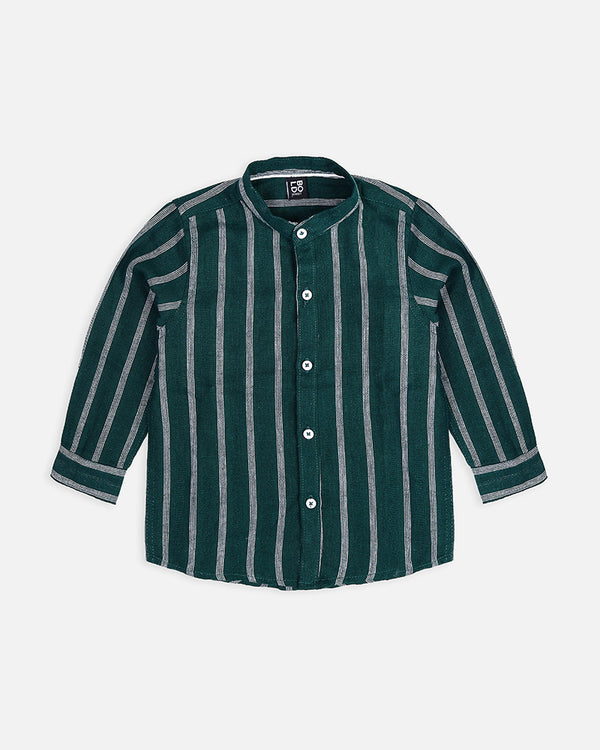 Boys Green Lining Causal Shirt