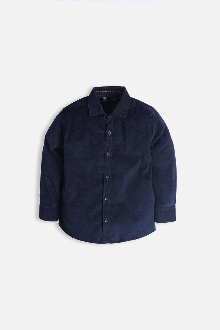 Bold Street Store -  Navy Corduroy Casual Shirt