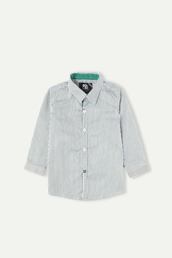 Bold Street Store -  Green Lining Check Casual Shirt for Boys - Lining Check Fabric