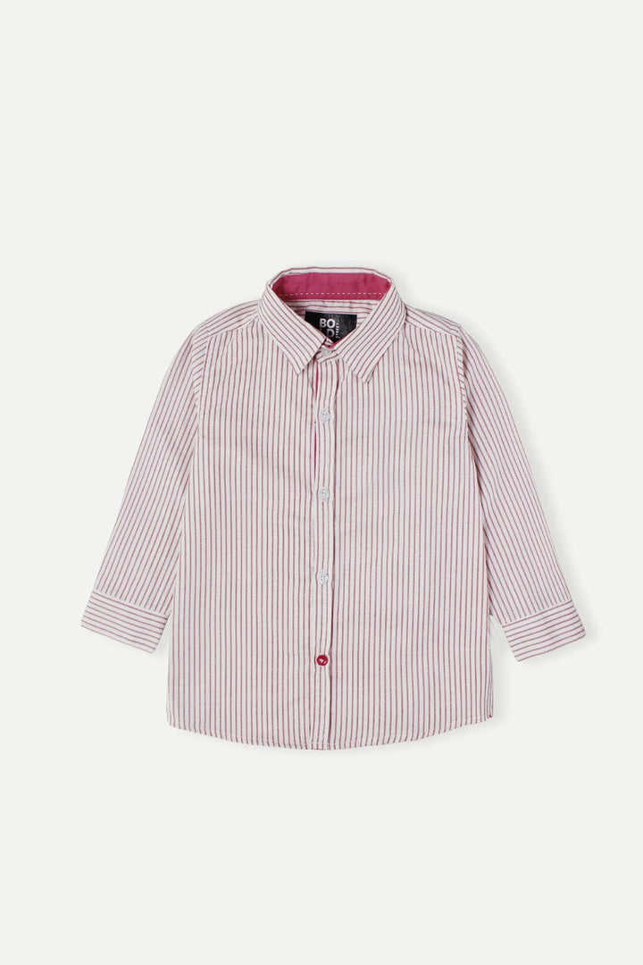 Bold Street Store -  Red Lining Check Casual Shirt for Boys - Lining Check Fabric