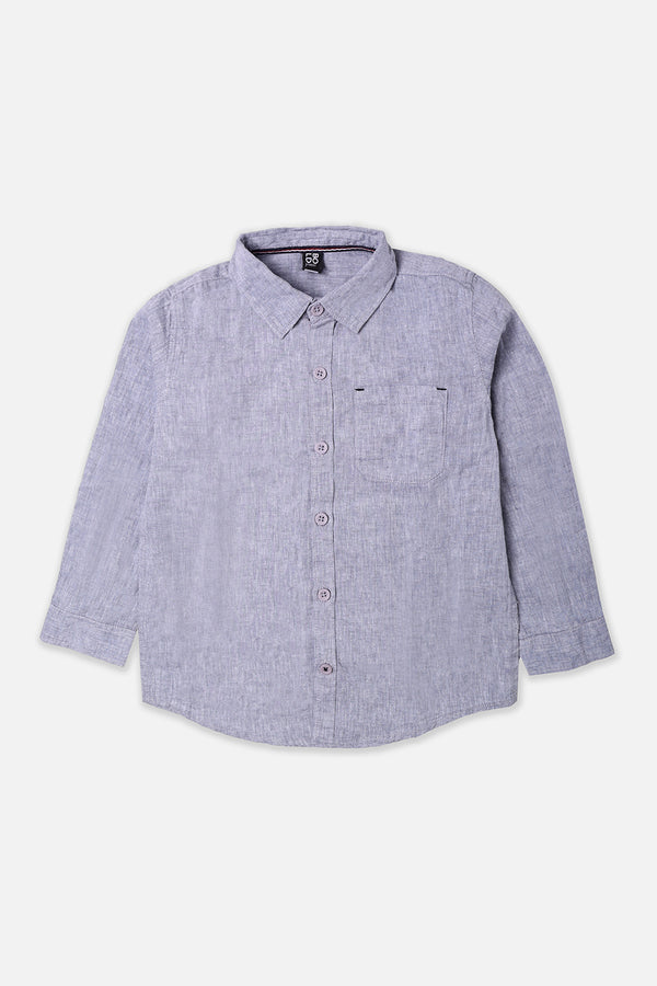 Boys Grey Casual Shirt