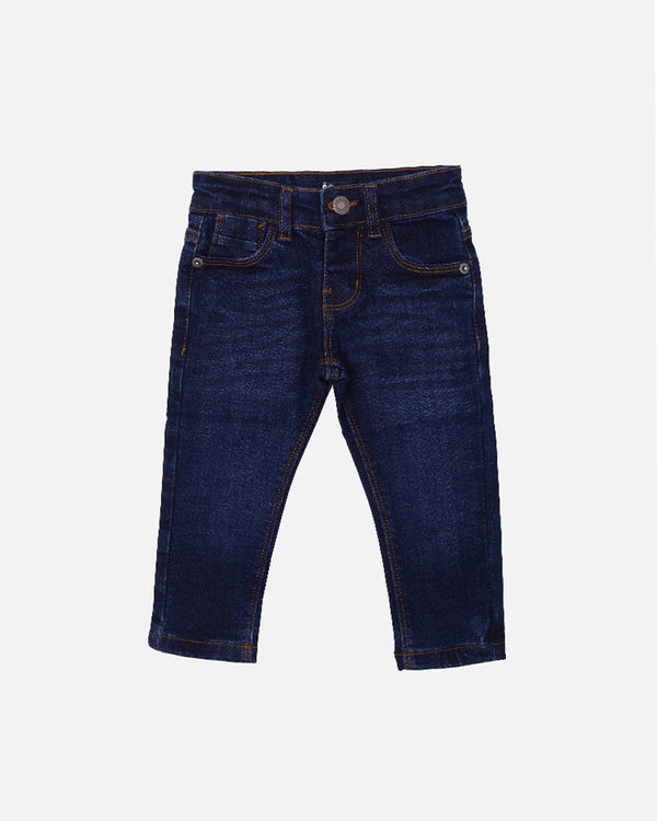 Boys Dark Blue Denim Pant