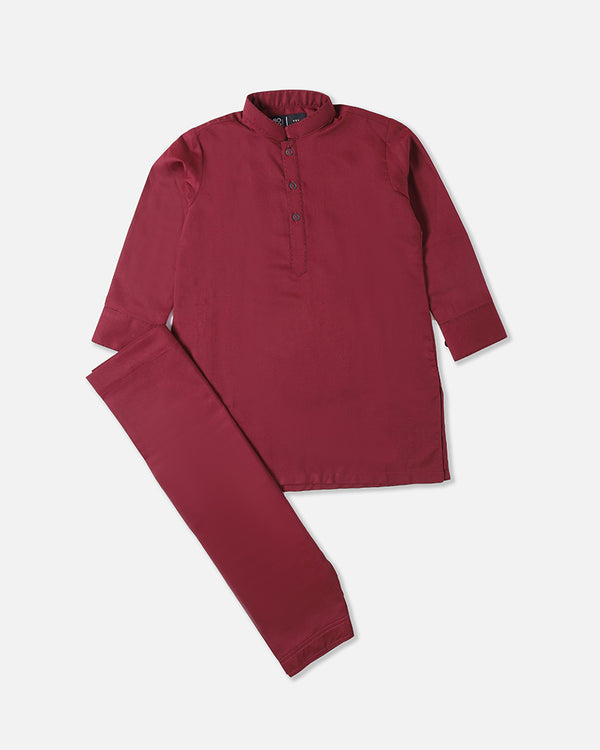 Boys Red Shalwar Kameez