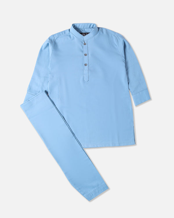 Boys Sky Blue Shalwar Kameez