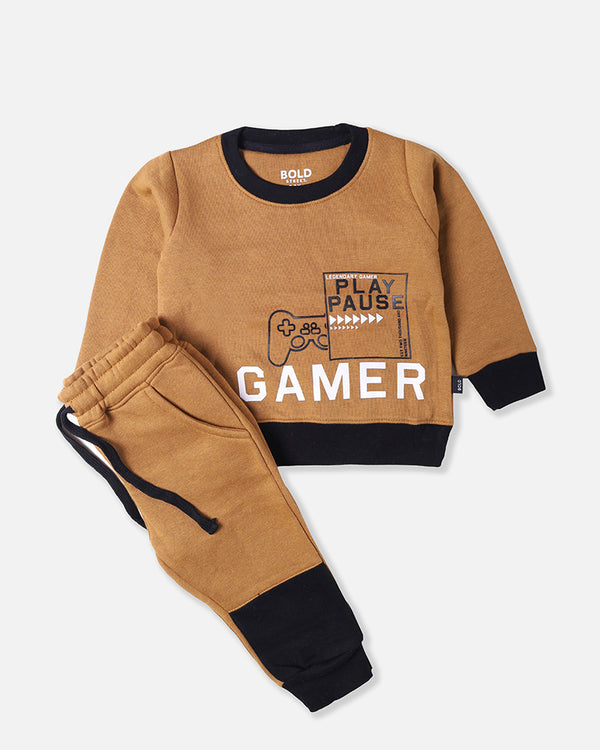 Boys Camel Legendary Gamer Printed Track Suit