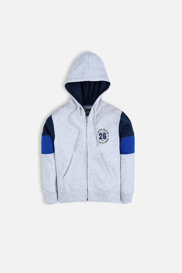 Bold Street Store -  Light Grey Limited Edition Badge Zipper Hoody