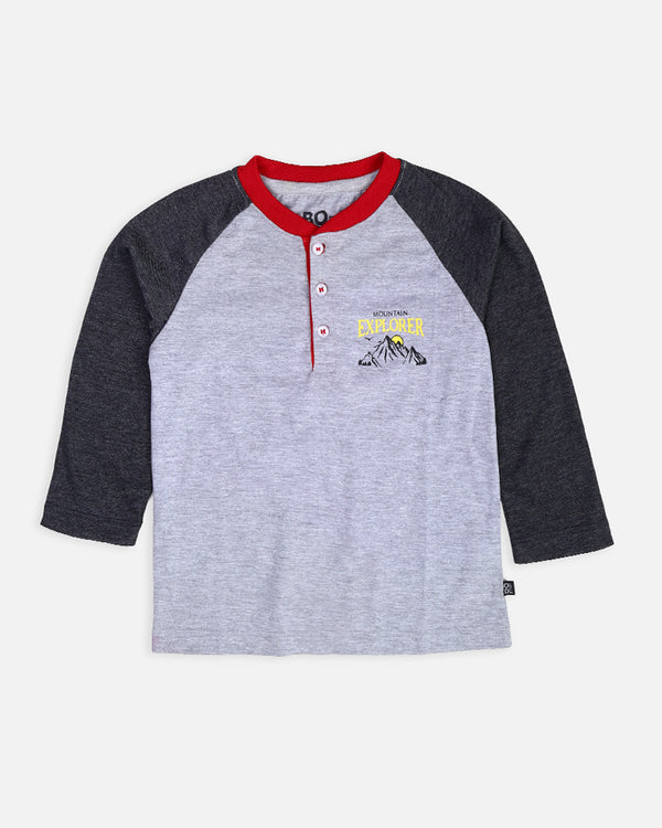 Boys Mountain Explorer Printed Henly Shirt