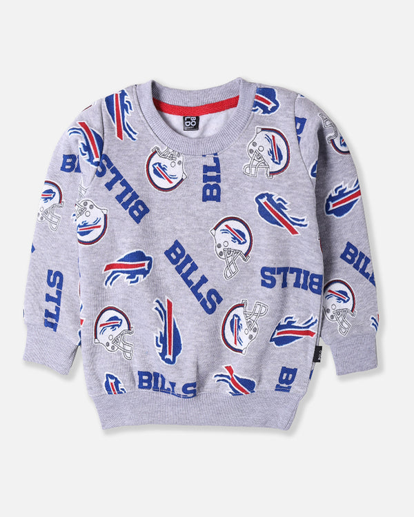 Boys Grey Bills Printed Sweat Shirt