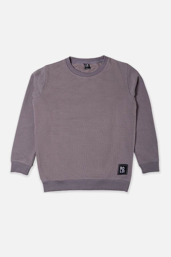 Boys Grey Thermal Sweat Shirt