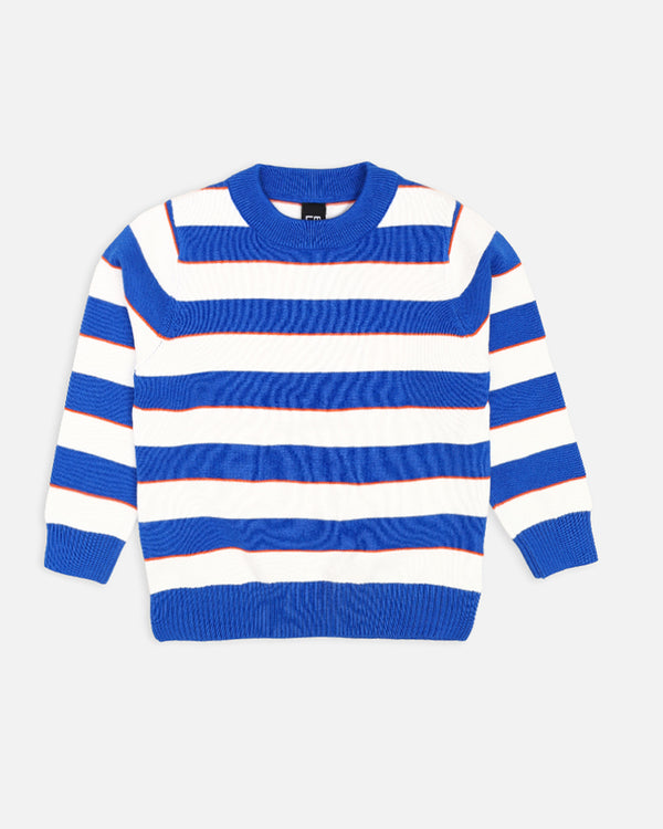 Boys Blue Striper Sweater