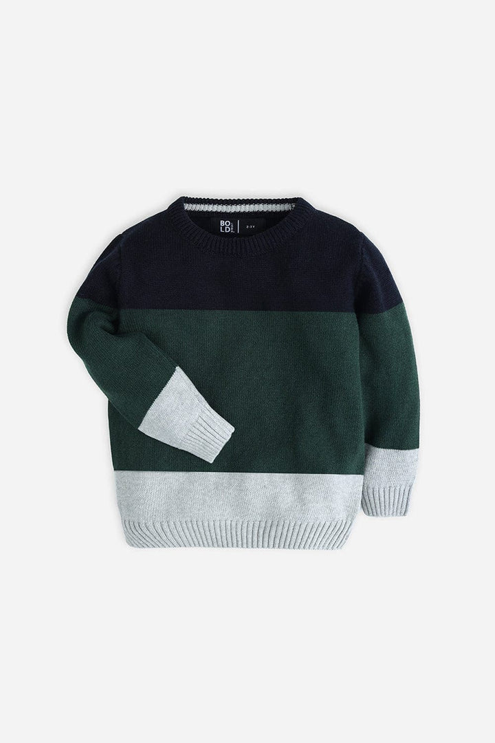 Bold Street Store -  Multi Panel Full Sleeve Sweater