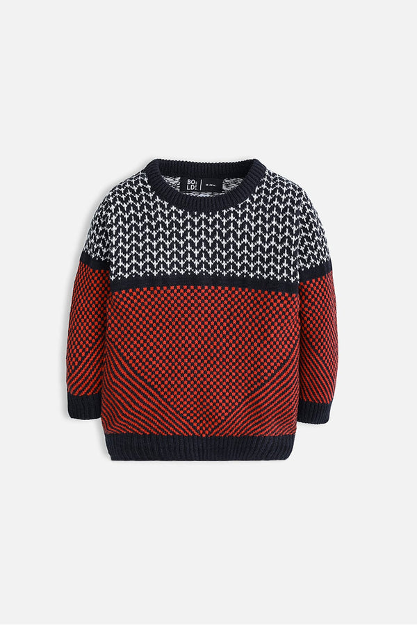 Bold Street Store -  Red and White Printed Sweater