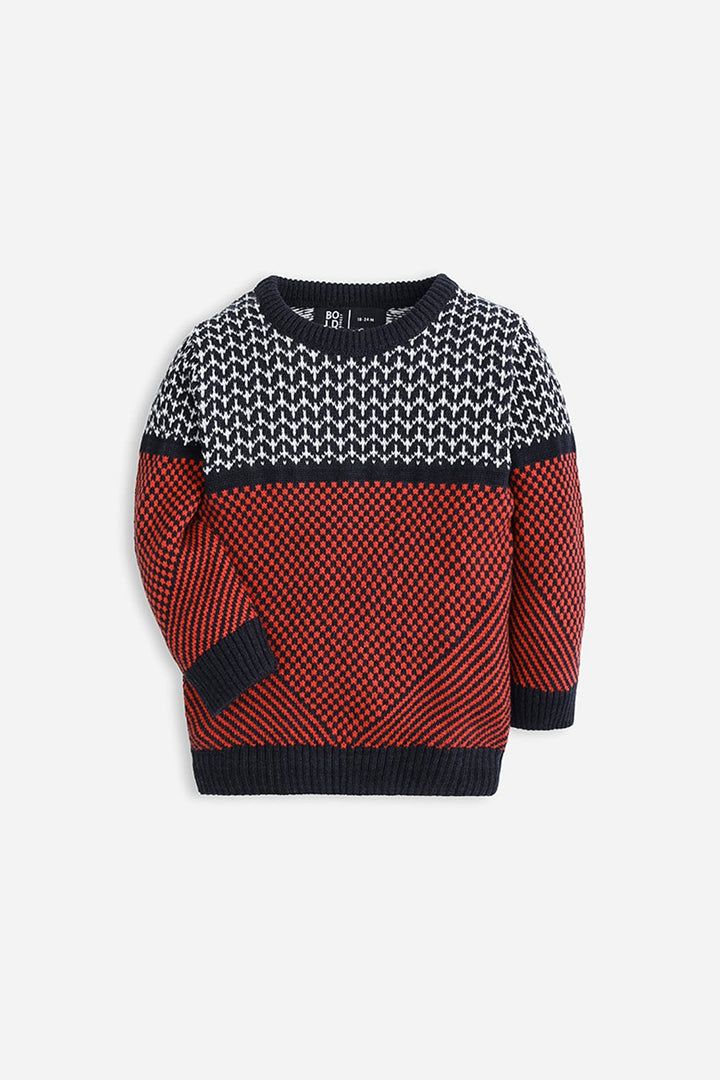 Bold Street Store -  Red and White Printed Sweater