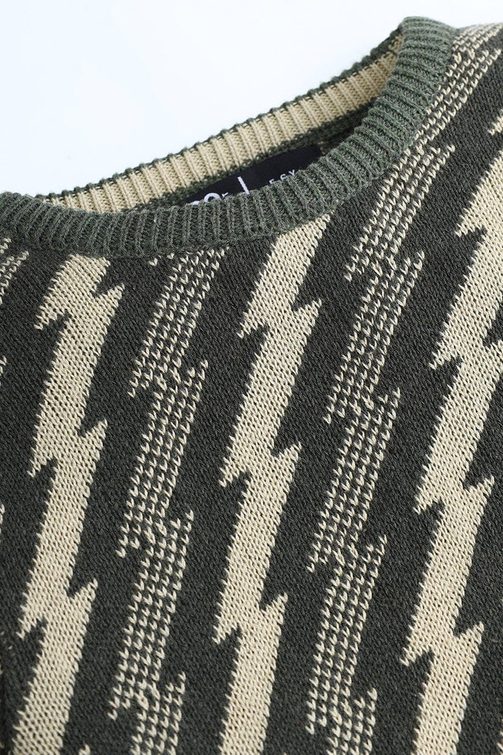 Bold Street Store -  Olive Printed Sweater