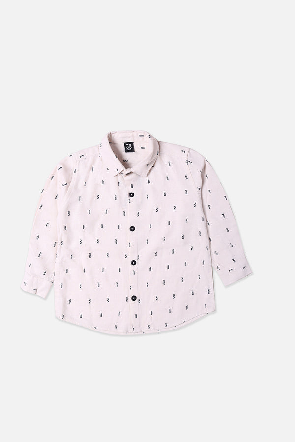 Boys Cream Casual Shirt