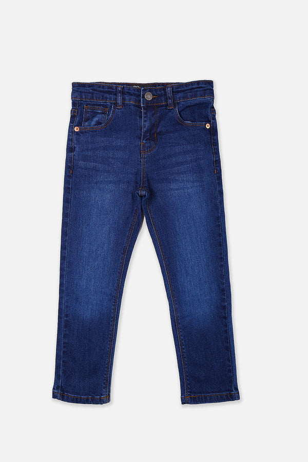 Boys Dark Blue Denim Pant