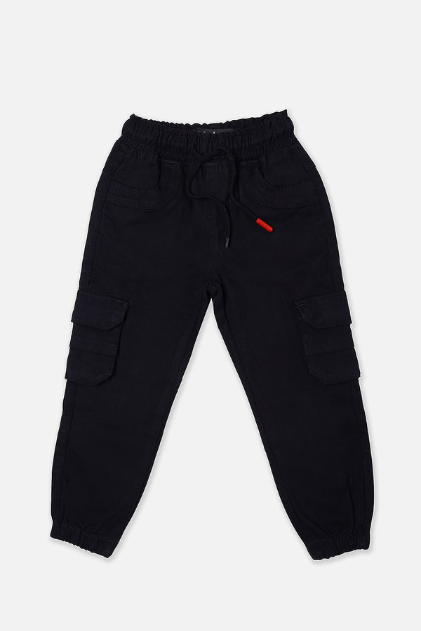 Boys Black Cargo Pant