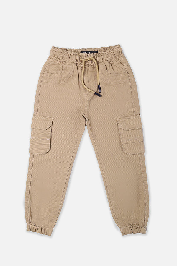 Boys Beige Cargo Pant