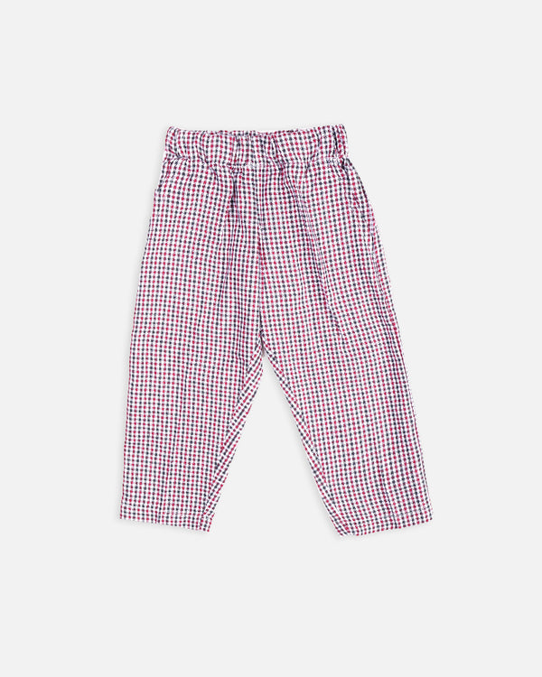 Boys Check Printed Causal Trouser