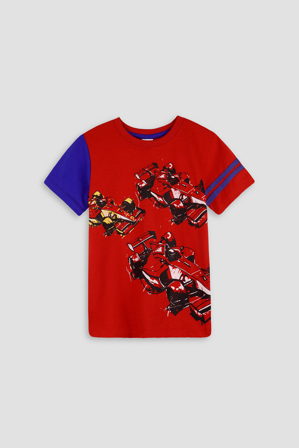 Red T Shirt With Car