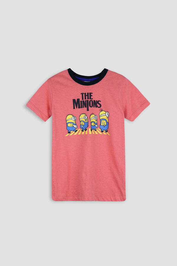 PinkT Shirt for Boys with the the Minions