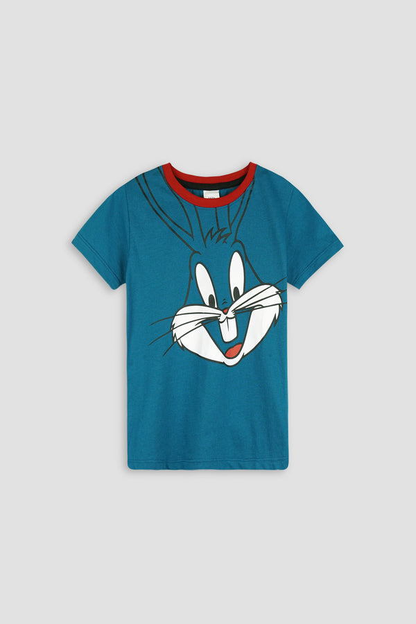 Teal Bugs Bunny Graphic T-Shirt