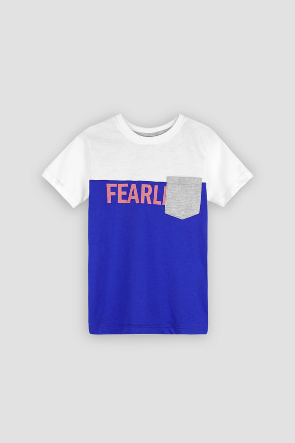 T Shirt for Boys with cutt shoe panel shirt fearli white shirt