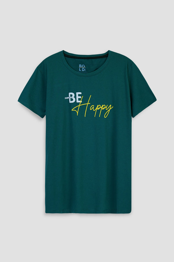 Green t-shirt with Be Everyday