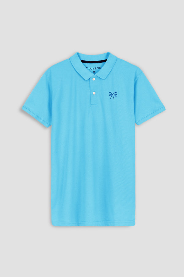 Sky Blue Men Polo Shirts