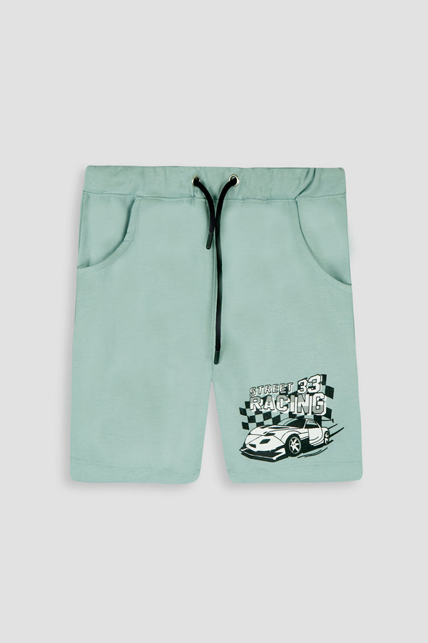 Skay Blue Boys Graphic Short