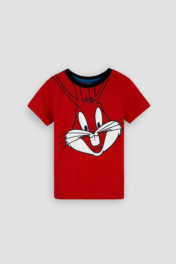 Bugs Bunny Red Printed T-Shirt