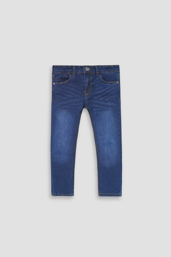 Boys Light Blue Denim With Red Stitch