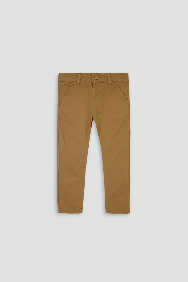 Boys Camel Cotton Pants