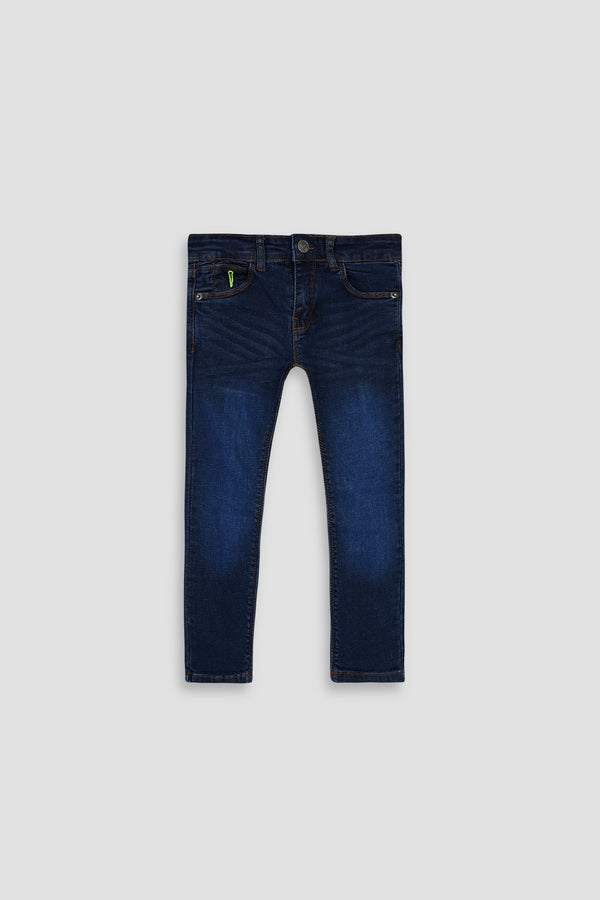 Boys Dark Blue Denim Pants