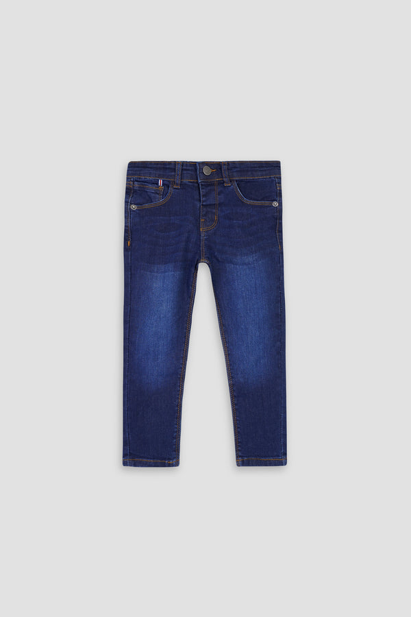 Medium Blue Denim Jeans Pocket Ribbin