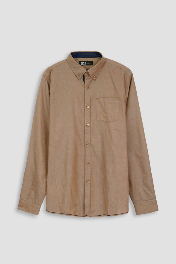 Brown Casual Shirt for Men - Lining Fabric