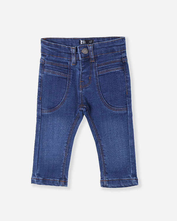 Girls Dark Blue Bell Bottom Denim