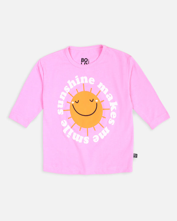 Girls Sunhine Makes Me Smile T-Shirt