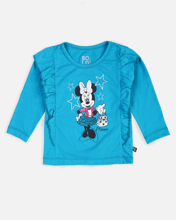 Girls Mickey Mouse Printed T-Shirt