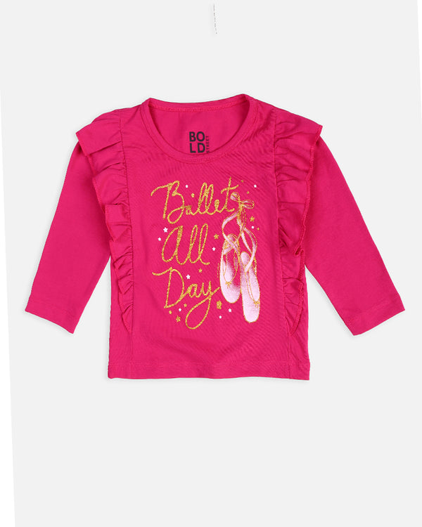 Girls Ballet All Day Printed T-Shirt