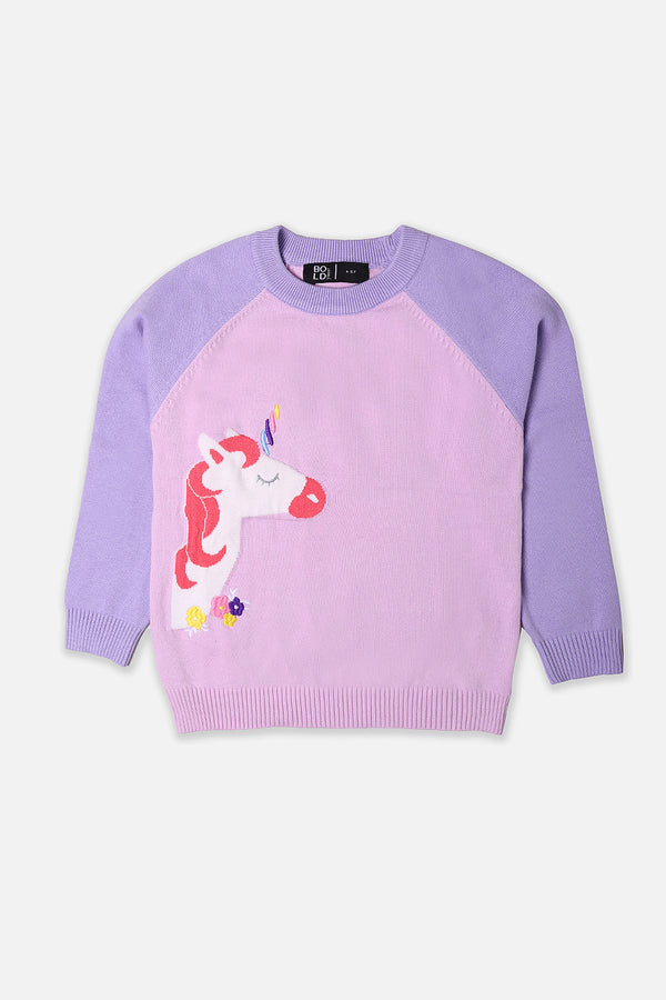 Girls Purple Sweater