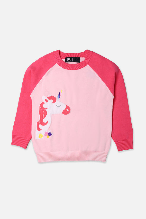 Girls Pink Sweater