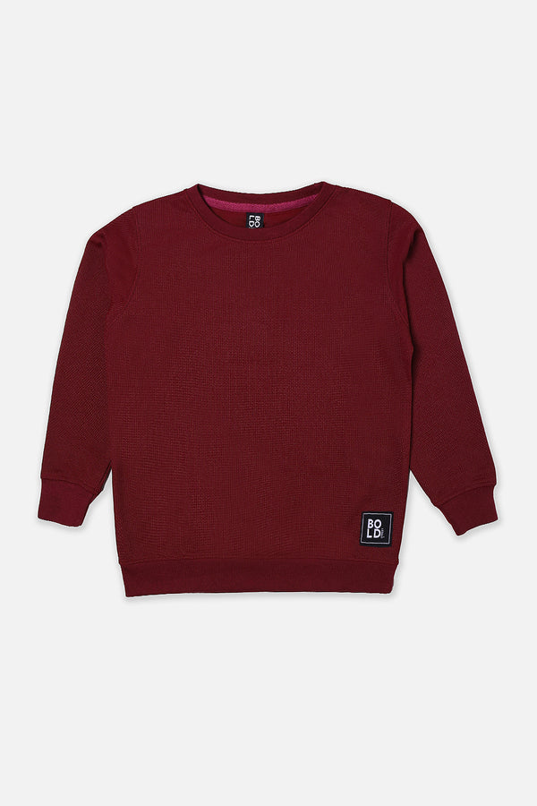 Girls Mehroon Thermal Swaet Shirt